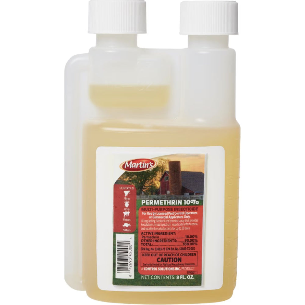 Martin's Permethrin 10% Livestock - Fly & Pest Control Martin's 8 Oz  