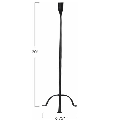 Black 20" Hand-Forged Cast Iron Taper Holder HOME & GIFTS - Home Decor - Decorative Accents Creative Co-Op