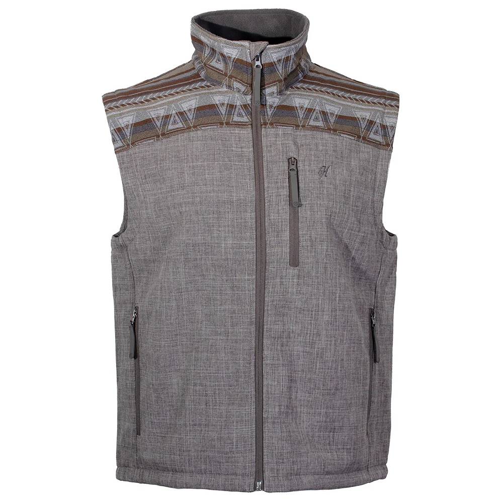 Hooey Men's Softshell Aztec Grey Vest MEN - Clothing - Outerwear - Vests Hooey   