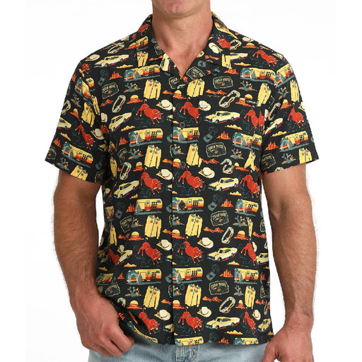 Cinch Men's 8 Second Black Camp Shirt MEN - Clothing - Shirts - Short Sleeve Cinch