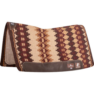 Classic Equine Zone Wool Top Pad 34" x 38" Tack - Saddle Pads Classic Equine Coffee/Burgundy 3/4" 
