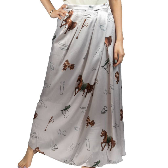 Satin Western Maxi Skirt WOMEN - Clothing - Skirts Blue B