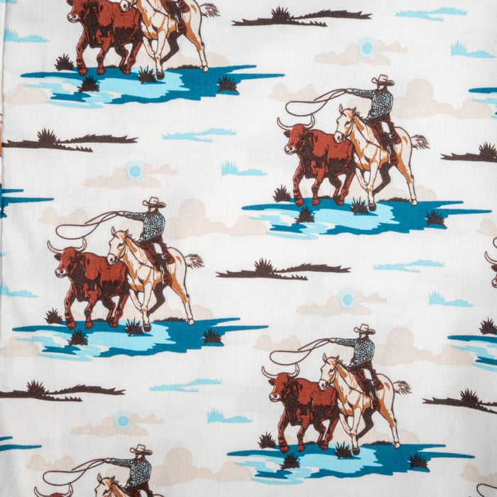 Rock & Roll Denim Men's Western Print Pearl Snap Shirt MEN - Clothing - Shirts - Short Sleeve Panhandle
