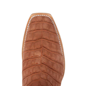 R. Watson Men's Cognac Suede Nile Crocodile Boot - FINAL SALE MEN - Footwear - Exotic Western Boots R Watson   