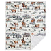 Ranch Life Western Toile Campfire Sherpa Throw HOME & GIFTS - Home Decor - Blankets + Throws HiEnd Accents