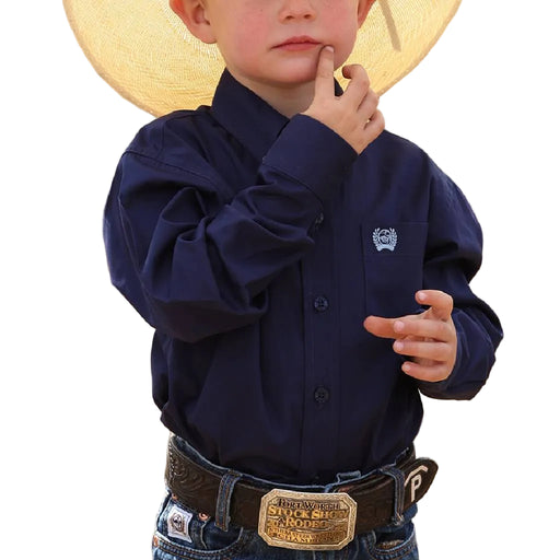 Cinch Toddler Boy's Solid Royal Button Down Shirt KIDS - Boys - Clothing - Shirts - Long Sleeve Shirts Cinch
