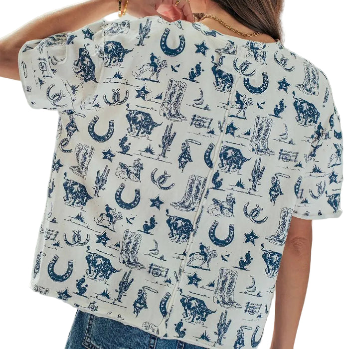 Western Graphic Cream Tee