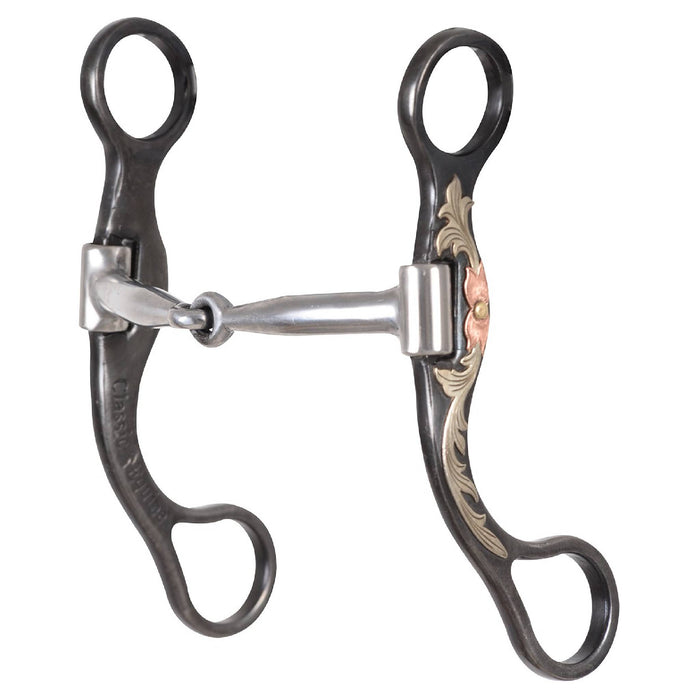 Classic Equine BitLogic 6" Cheek Blued Iron Snaffle Bit