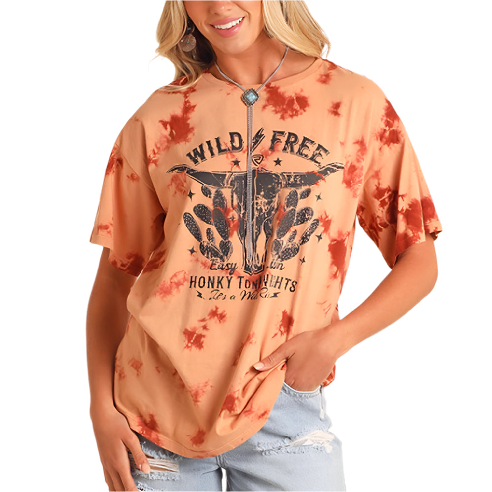 Rock & Roll Denim Women's Tie Dye Oversized Tee WOMEN - Clothing - Tops - Short Sleeved Panhandle