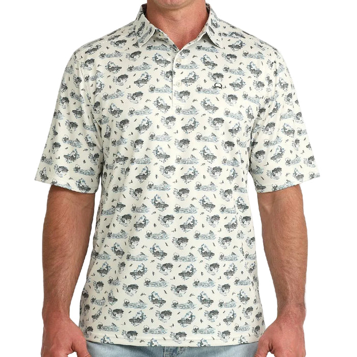 Cinch Men's Arenaflex Polo Fly Fishing Polo Shirt