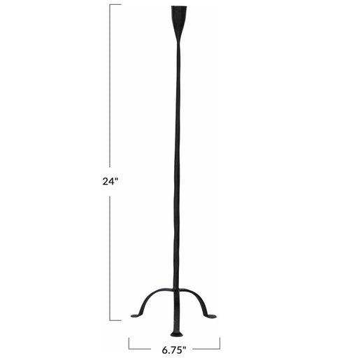 Black 24" Hand-Forged Cast Iron Taper Holder HOME & GIFTS - Home Decor - Decorative Accents Creative Co-Op