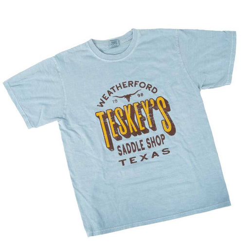Teskey's Saddle Shop Tee - Denim TESKEY'S GEAR - SS T-Shirts Teskey's