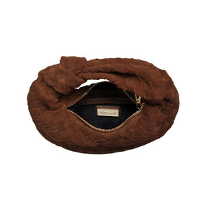 Autumn Woven Genuine Suede Leather Clutch WOMEN - Accessories - Handbags - Clutches & Pouches Moda Luxe