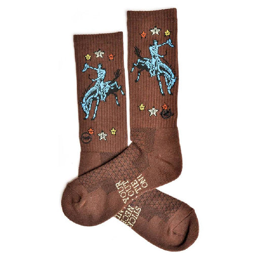 Lucky Chuck "Fringe Long Live Cowboy" Performance Socks WOMEN - Clothing - Intimates & Hosiery Lucky Chuck   