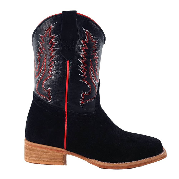 R. Watson Youth Black Roughout Square Toe Boot KIDS - Footwear - Boots R Watson