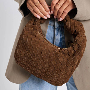 Autumn Woven Genuine Suede Leather Clutch WOMEN - Accessories - Handbags - Clutches & Pouches Moda Luxe