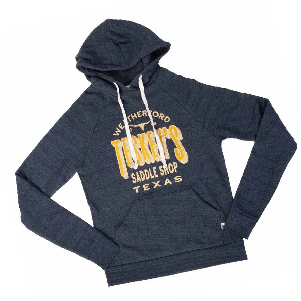 Teskey's Saddle Shop Hoodie - Navy TESKEY'S GEAR - Hoodies Lakeshirts   