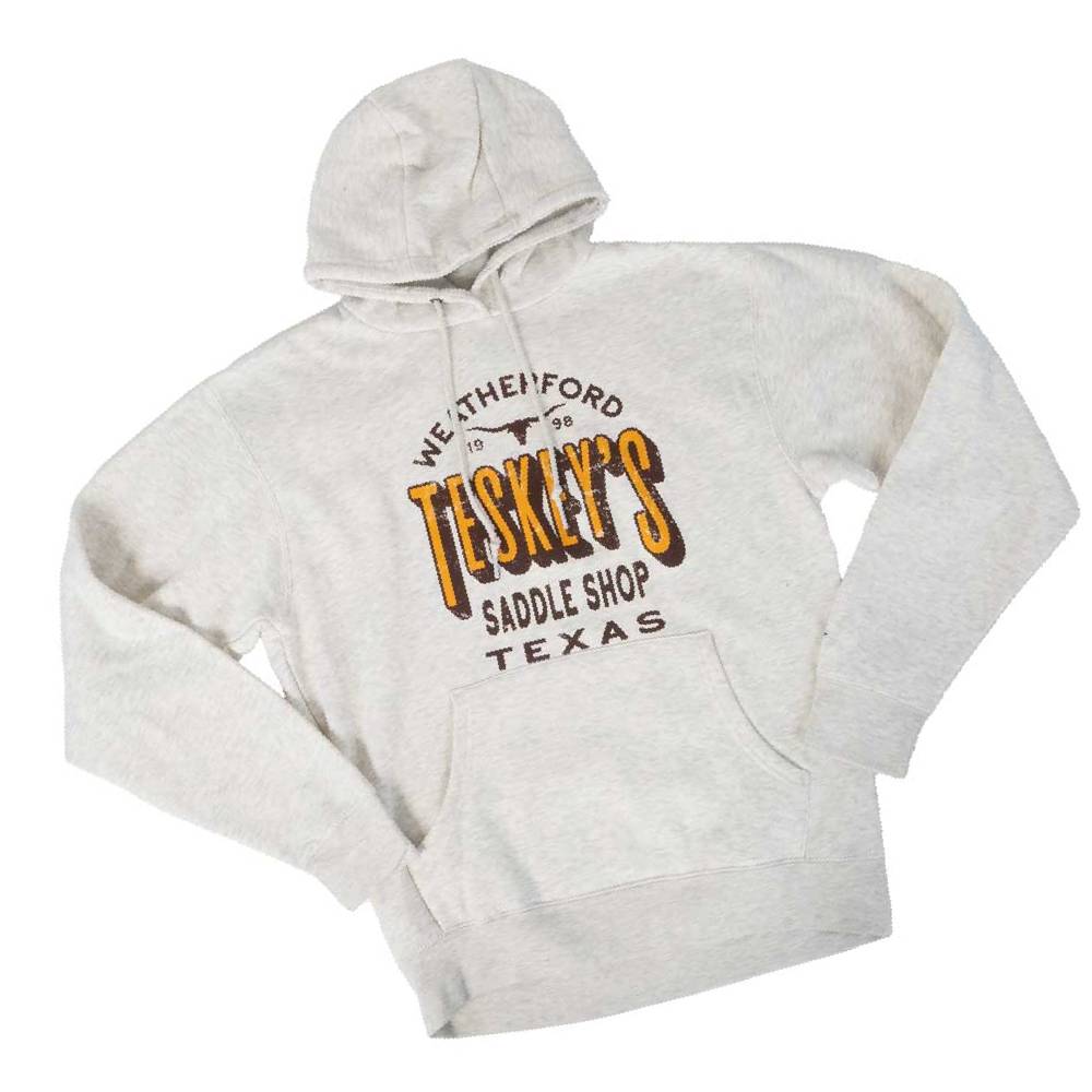 Teskey's Saddle Shop Hoodie - Oatmeal TESKEY'S GEAR - Hoodies Lakeshirts   