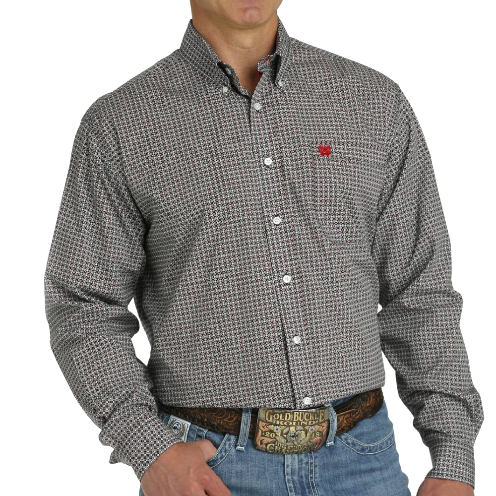 Cinch Men's Geo Floral Print Shirt MEN - Clothing - Shirts - Long Sleeve Shirts Cinch   