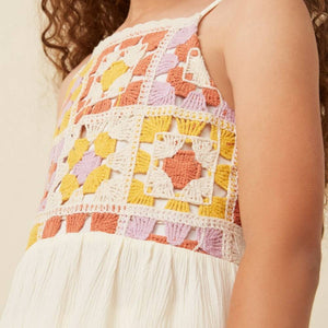 Hayden Girl's Crochet Babydoll Tank KIDS - Girls - Clothing - Tops - Sleeveless Tops Hayden Los Angeles   