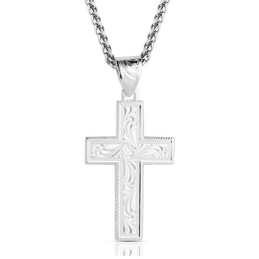 Montana Silversmiths Silver Granite Peak Embossed Cross MEN - Accessories - Jewelry & Cuff Links Montana Silversmiths