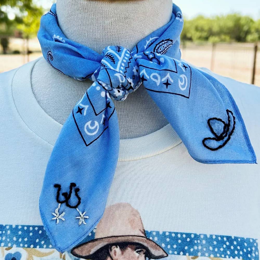 Big Bend Bandana - Blue WOMEN - Accessories - Scarves & Wraps Pradera Purveyors of the West