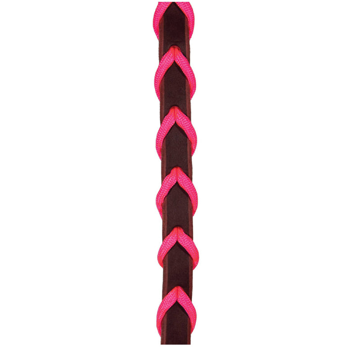 Professional's Choice Pony 1/2" Laced Pony Reins Tack - Reins Professional's Choice Pink