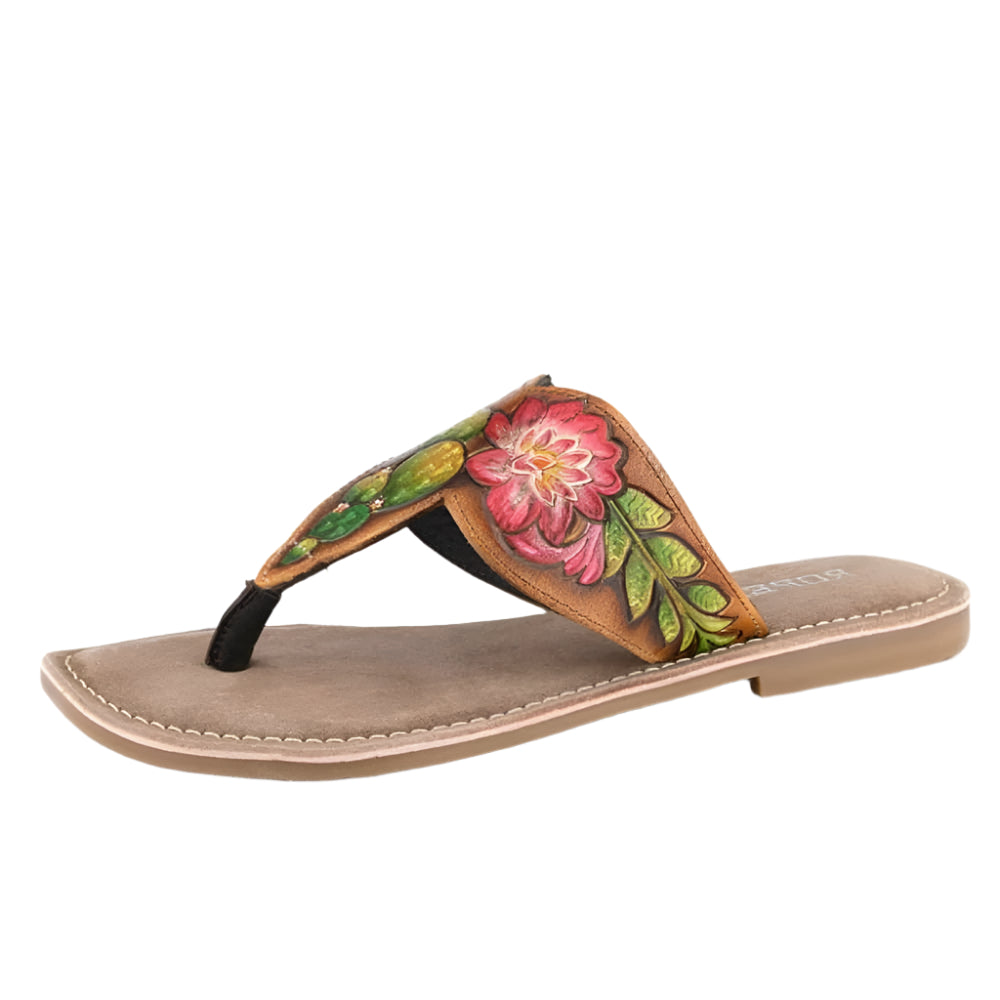 Roper Women's Cactus Painted Tooled Sandal WOMEN - Footwear - Sandals Roper Apparel & Footwear