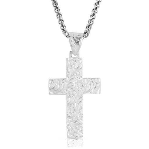 Montana Silversmiths Silver Granite Peak Embossed Cross MEN - Accessories - Jewelry & Cuff Links Montana Silversmiths