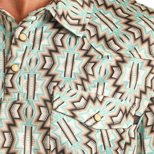 Rock & Roll Denim Men's Aztec Western Polo MEN - Clothing - Shirts - Short Sleeve Shirts Panhandle   