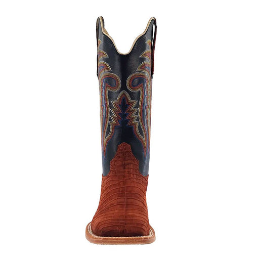 R. Watson Men's Cognac Suede Nile Crocodile Boot - FINAL SALE MEN - Footwear - Exotic Western Boots R Watson   