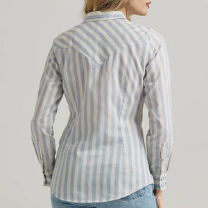 Wrangler Women's Stripe Western Snap Shirt - FINAL SALE WOMEN - Clothing - Tops - Long Sleeved Wrangler   