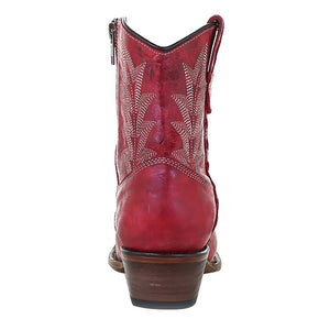 Circle G by Corral Red Embroidered Ankle Bootie WOMEN - Footwear - Boots - Booties Corral Boots   