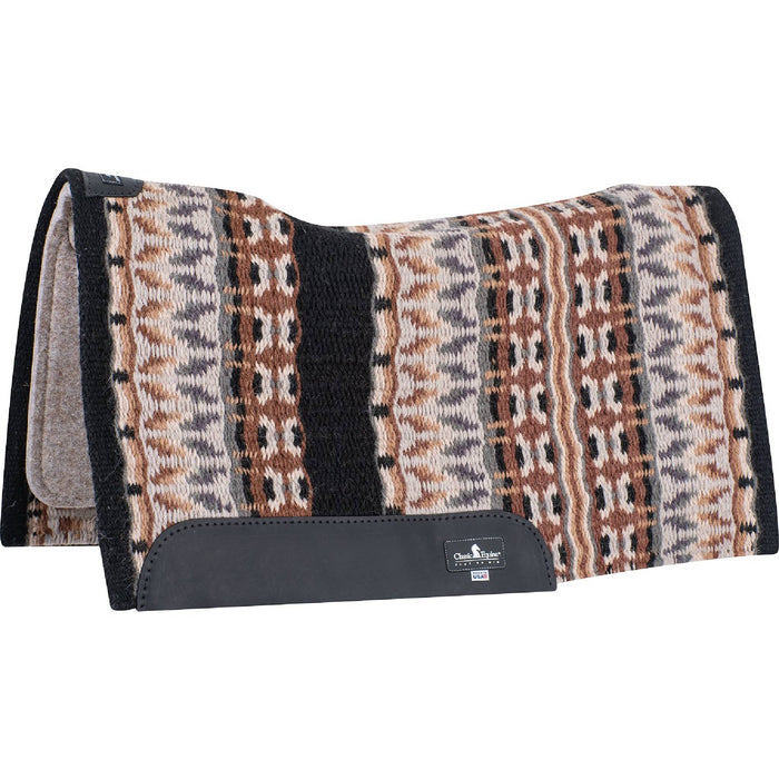 Classic Equine ESP Contour Saddle Pad - 34"x38" Tack - Saddle Pads Classic Equine 3/4" Black/Steel Grey