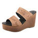Roper Women's Tan Tooled Two Band Wedge Sandal WOMEN - Footwear - Heels & Wedges Roper Apparel & Footwear