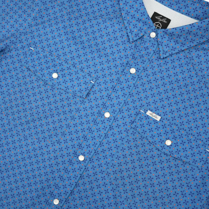 San Jac Men's The Blue Daisy Performance Snap Shirt