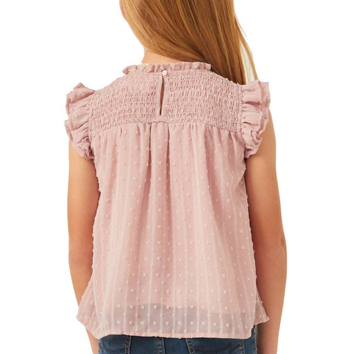 Hayden Girl's Smocked Swiss Dot Blouse KIDS - Girls - Clothing - Tops - Sleeveless Tops Hayden Los Angeles   