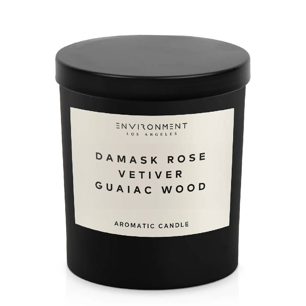 Environment Damask Rose Vetiver Guaiac Wood Candle 8oz HOME & GIFTS - Home Decor - Candles + Diffusers Environment