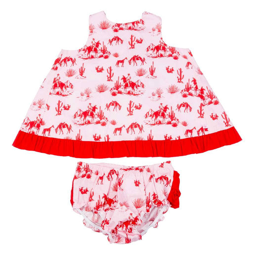 Ruffle Butts Western Trail Baby Girl's Top Bloomer Pink Set KIDS - Baby - Baby Girl Clothing Ruffle Butts/Rugged Butts