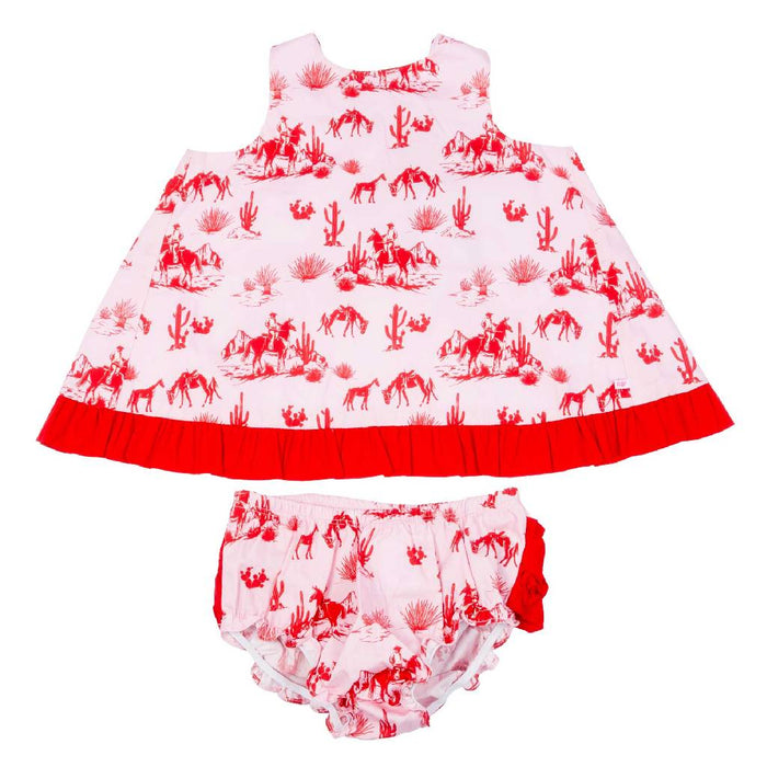 Ruffle Butts Western Trail Baby Girl's Top Bloomer Pink Set KIDS - Baby - Baby Girl Clothing Ruffle Butts/Rugged Butts