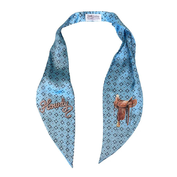 Fringe Scarves Pony Express Neck Tie - Howdy Chambray