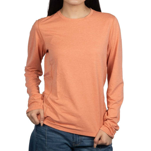 Patagonia Women's Capilene Cool Sun Shirt - Mellow Melon/Peach Sherbet X-Dye WOMEN - Clothing - Tops - Long Sleeved Patagonia