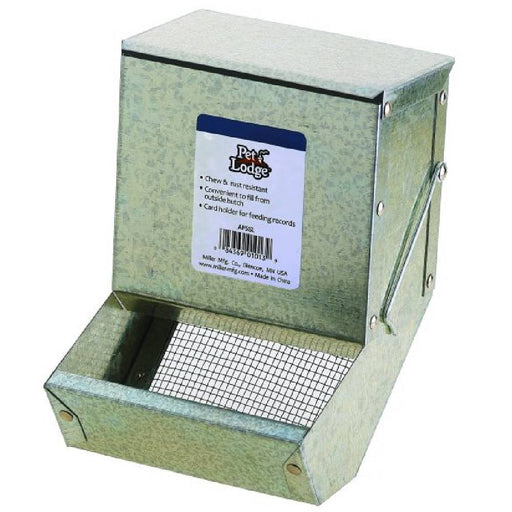 5" Metal Small Animal Feeder with Lid and Sifter Bottom Pets - Feeding & Watering Pet Lodge   