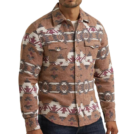 Wrangler Men's Western Retro Jacquard Snap Shirt MEN - Clothing - Shirts - Long Sleeve Wrangler