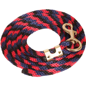 Poly Lead Rope with Bolt Snap Tack - Lead Ropes Teskey's Navy/Red/Black  