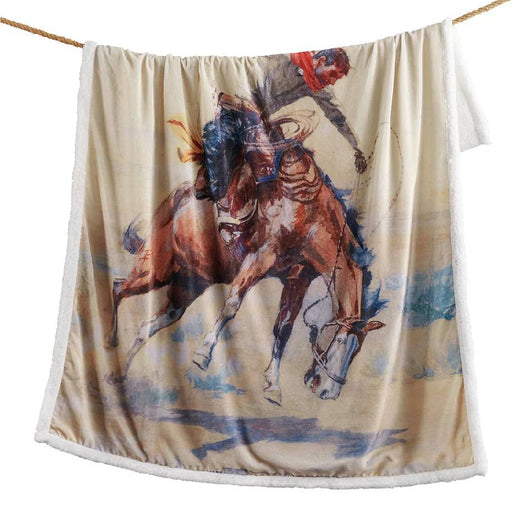 Buster Campfire Sherpa Throw HOME & GIFTS - Home Decor - Blankets + Throws HiEnd Accents