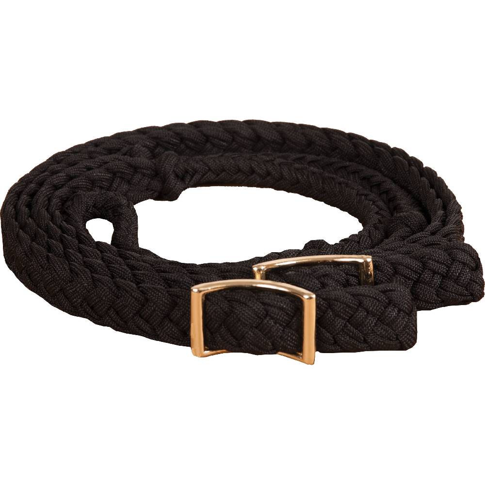 Mustang Braided Barrel Reins Tack - Reins Mustang Black