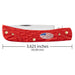 Case Rough Red Synthetic Sod Buster Jr W/Flag Shield Knives W.R. Case