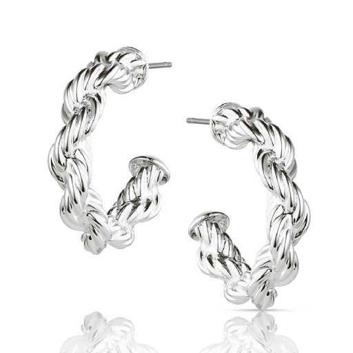 Montana Silversmiths Plaited Rope Hoop Earrings WOMEN - Accessories - Jewelry - Earrings Montana Silversmiths
