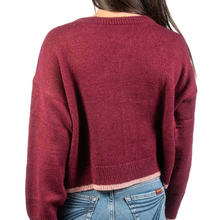 Sandy Crop Plum Cardigan